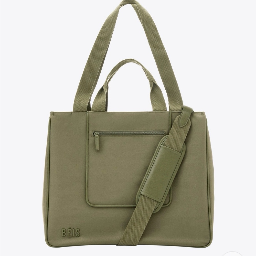SOLD ‼️ BÉIS Olive Green Tote Bag